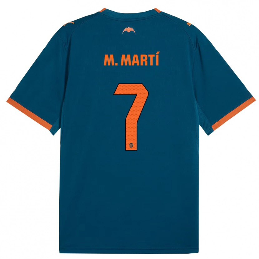 Danxen Women Marina Martí #7 Steel Blue Orange Away Jersey 2026/27 T-Shirt