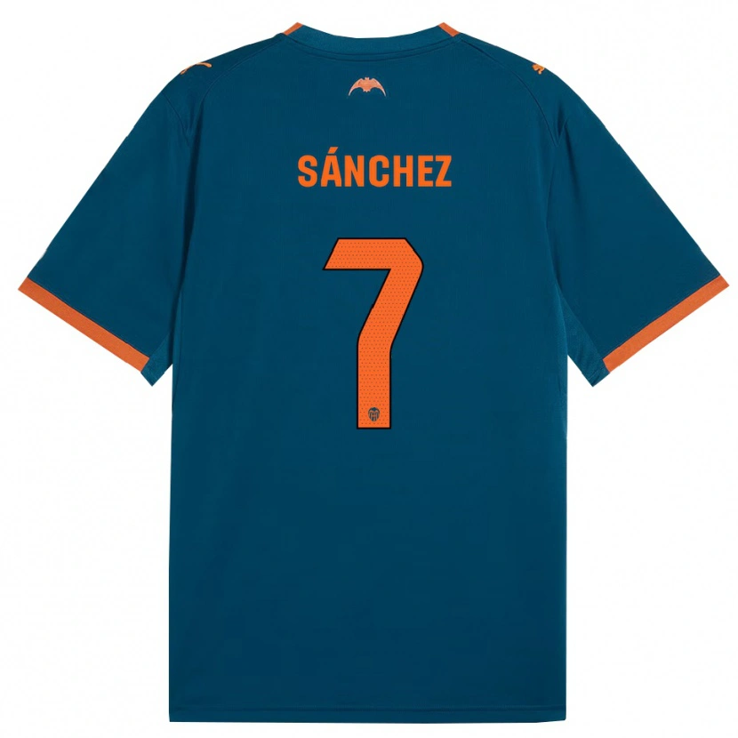 Danxen Women Dani Sánchez #7 Steel Blue Orange Away Jersey 2026/27 T-Shirt