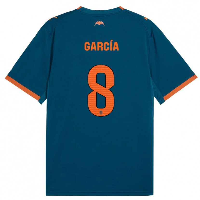 Danxen Women Víctor García #8 Steel Blue Orange Away Jersey 2026/27 T-Shirt