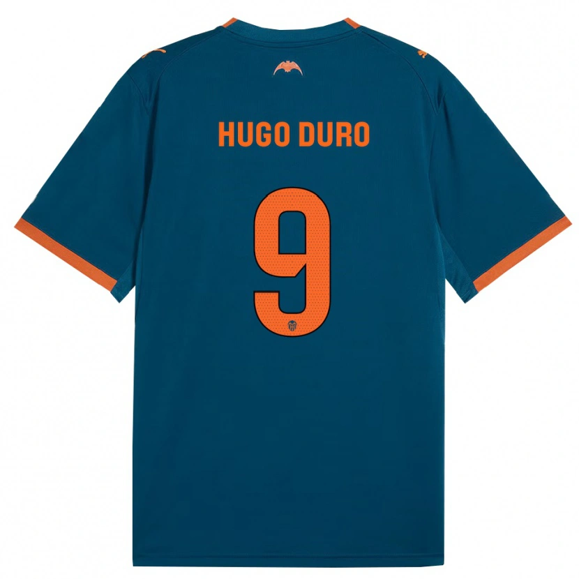 Danxen Women Hugo Duro #9 Steel Blue Orange Away Jersey 2026/27 T-Shirt