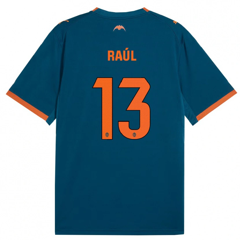 Danxen Women Raúl Jiménez #13 Steel Blue Orange Away Jersey 2026/27 T-Shirt