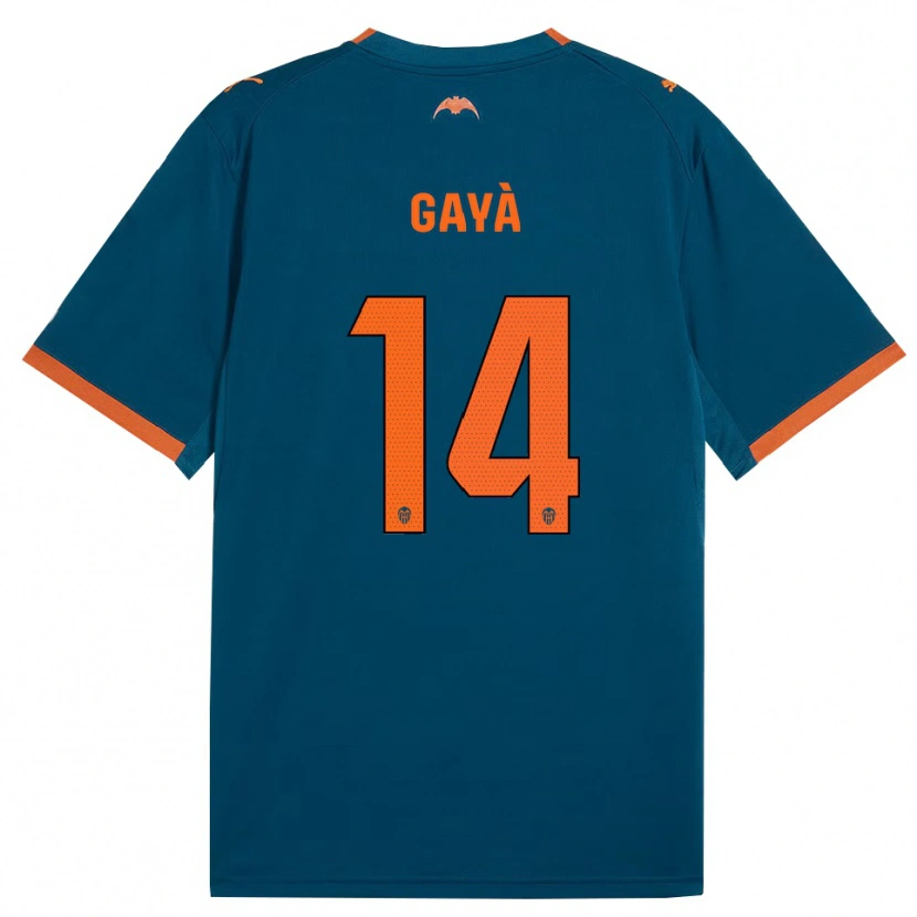 Danxen Women José Gayà #14 Steel Blue Orange Away Jersey 2026/27 T-Shirt