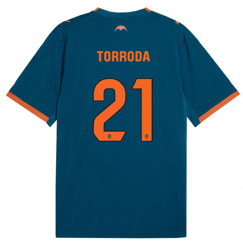 Danxen Women Anna Torroda #21 Steel Blue Orange Away Jersey 2026/27 T-Shirt