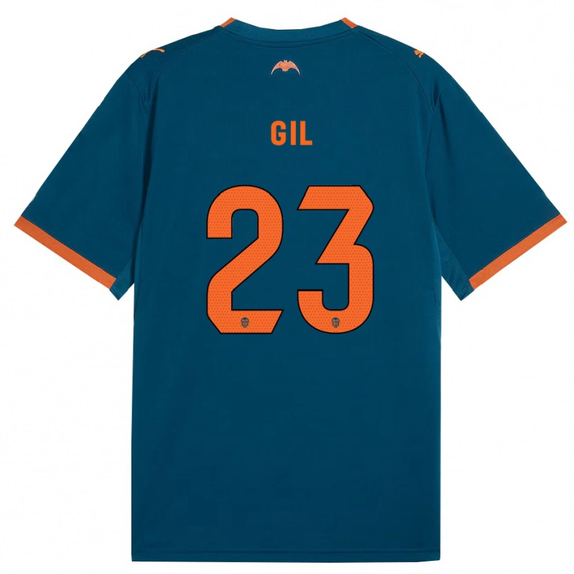 Danxen Women Elena Gil #23 Steel Blue Orange Away Jersey 2026/27 T-Shirt