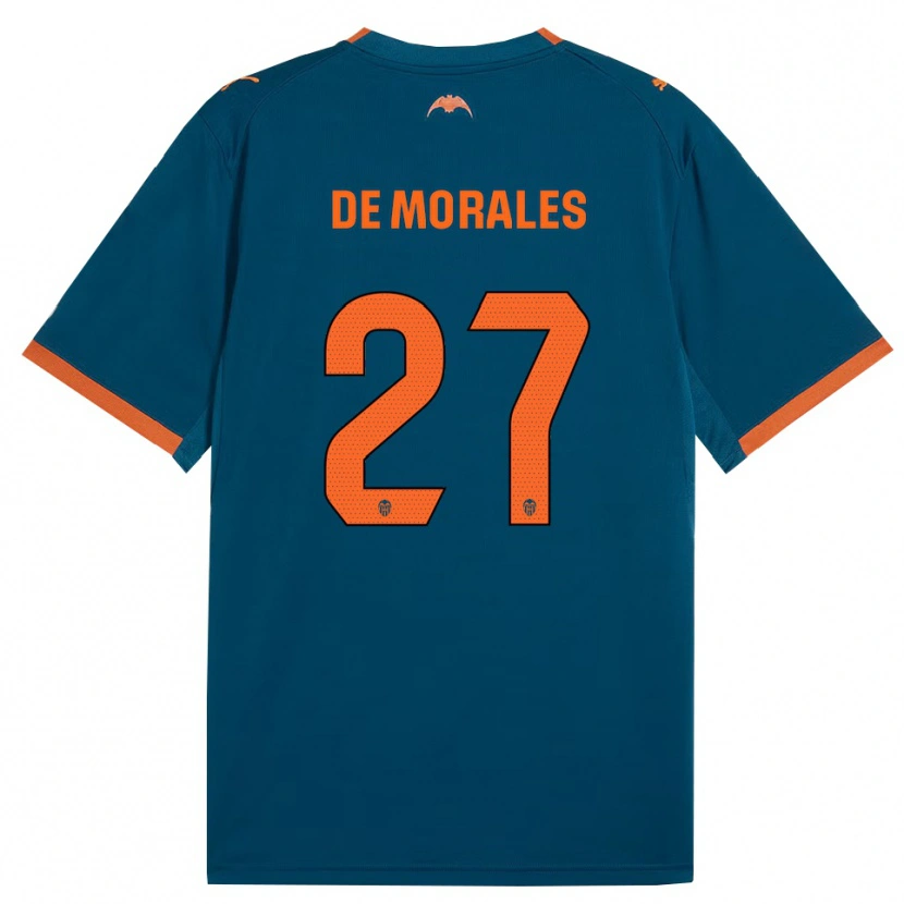 Danxen Women Rubén Muñoz De Morales #27 Steel Blue Orange Away Jersey 2026/27 T-Shirt