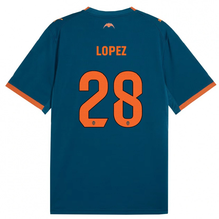 Danxen Women Saray Lopez #28 Steel Blue Orange Away Jersey 2026/27 T-Shirt