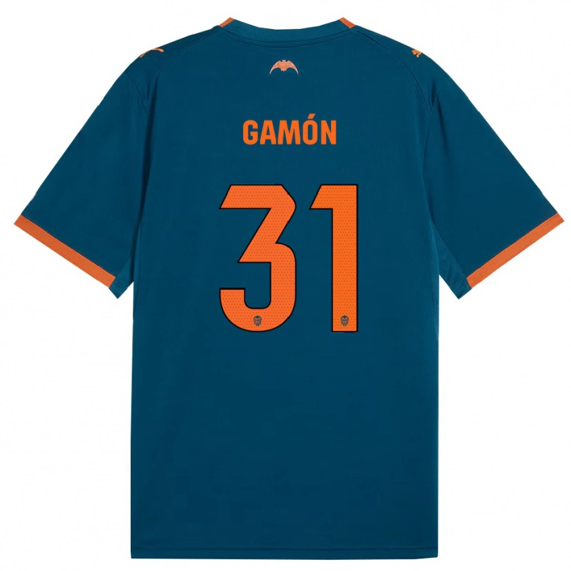 Danxen Women Rodrigo Gamón #31 Steel Blue Orange Away Jersey 2026/27 T-Shirt