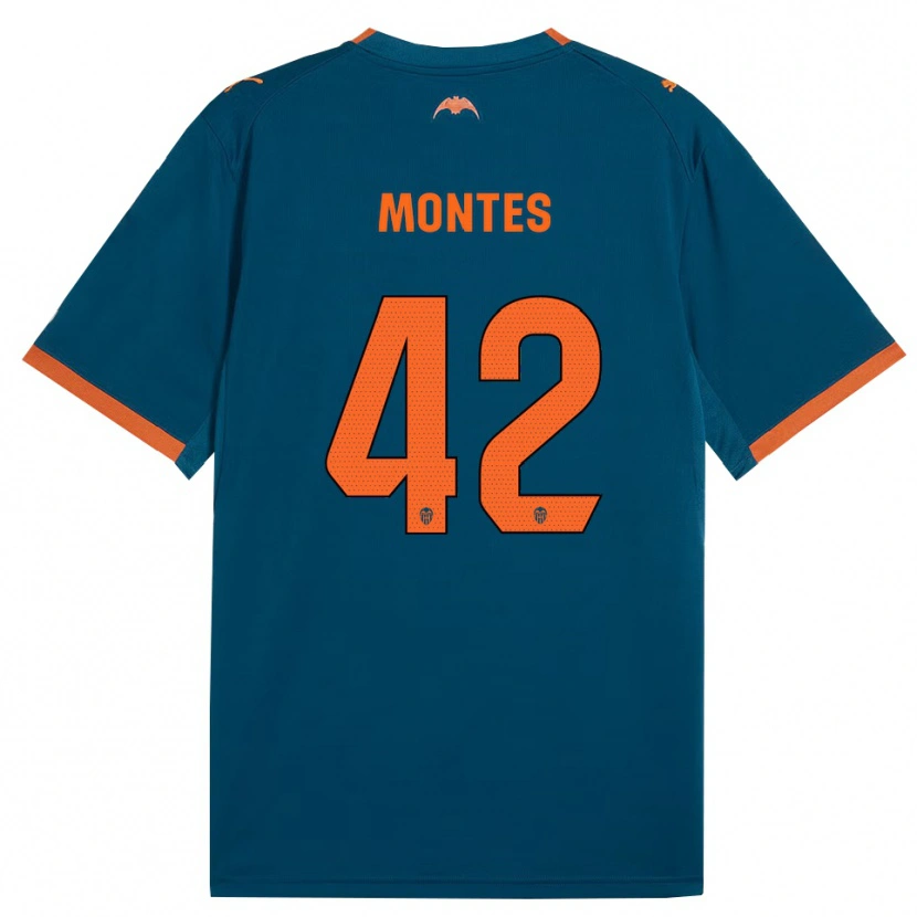 Danxen Women Jan Montes #42 Steel Blue Orange Away Jersey 2026/27 T-Shirt