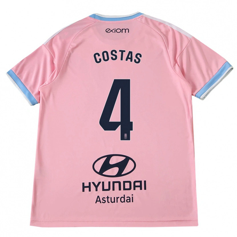 Danxen Women David Costas #4 Cornflower Blue Pink Away Jersey 2026/27 T-Shirt