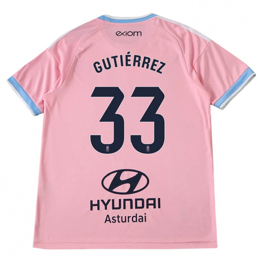 Danxen Women Raúl Gutiérrez #33 Cornflower Blue Pink Away Jersey 2026/27 T-Shirt
