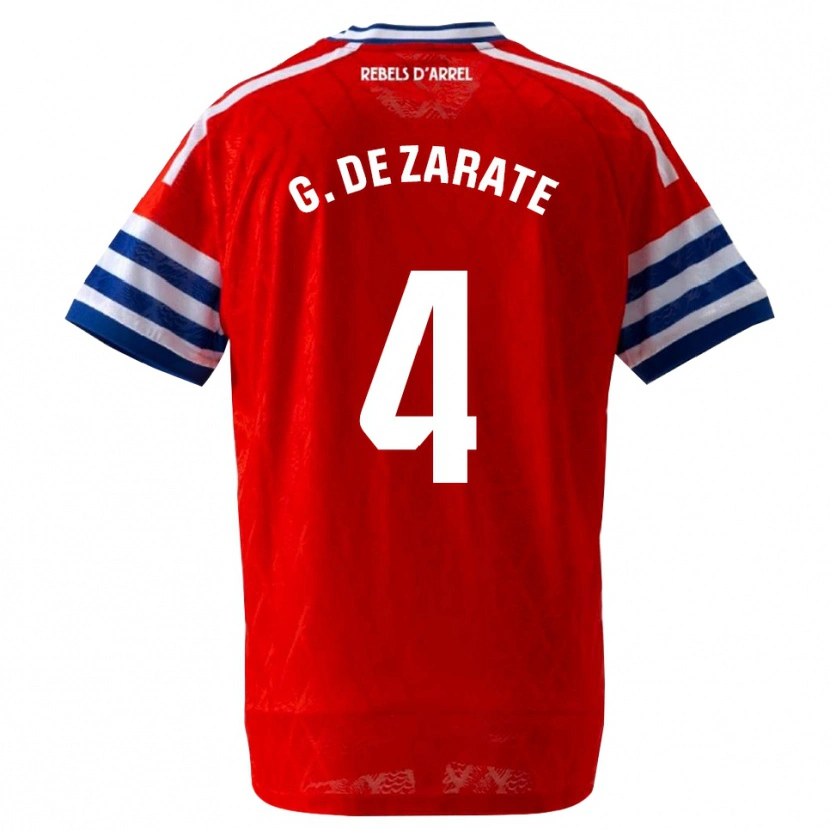 Danxen Women Urko González De Zárate #4 Royal Blue Red Away Jersey 2026/27 T-Shirt