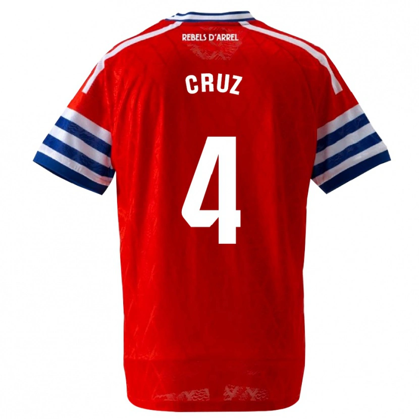 Danxen Women Ian Cruz #4 Royal Blue Red Away Jersey 2026/27 T-Shirt