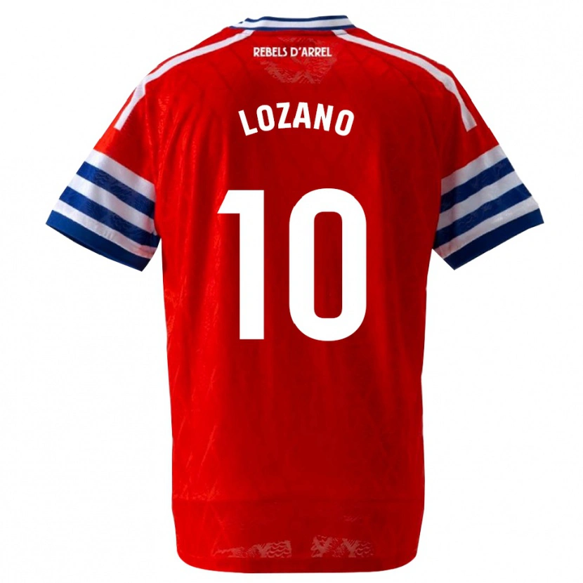 Danxen Women Pol Lozano #10 Royal Blue Red Away Jersey 2026/27 T-Shirt