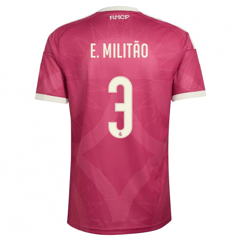 Danxen Women Éder Militão #3 Pale Violet Red White Third Jersey 2026/27 T-Shirt