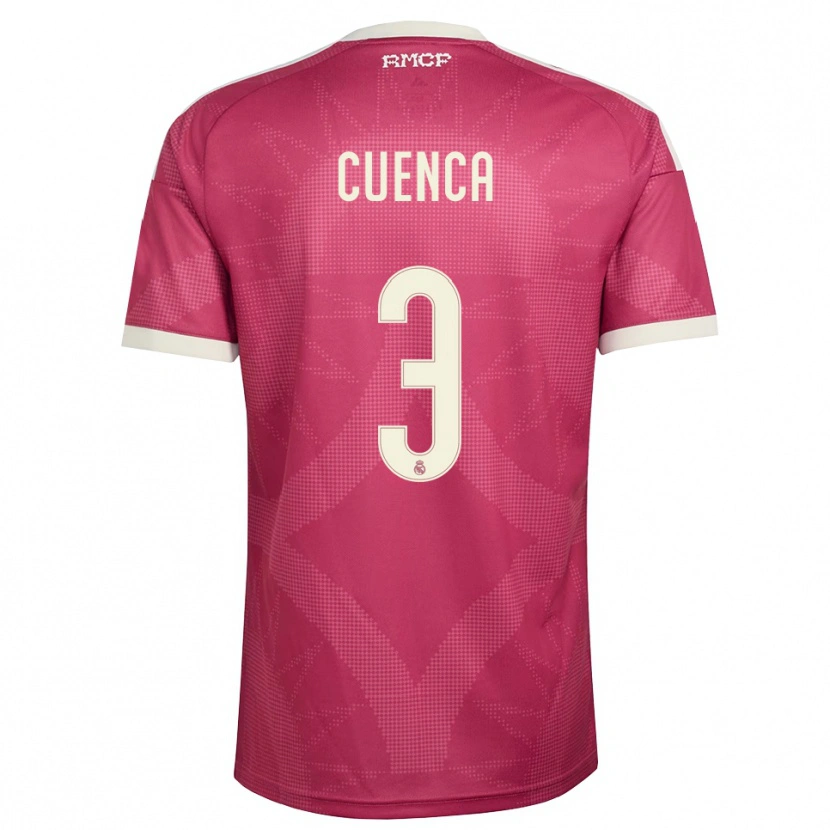Danxen Women David Cuenca #3 Pale Violet Red White Third Jersey 2026/27 T-Shirt