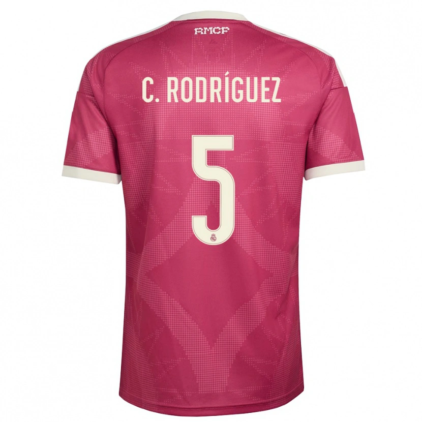Danxen Women Carlos Rodríguez #5 Pale Violet Red White Third Jersey 2026/27 T-Shirt