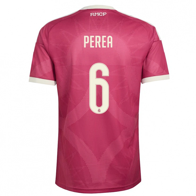 Danxen Women Cristian Perea #6 Pale Violet Red White Third Jersey 2026/27 T-Shirt