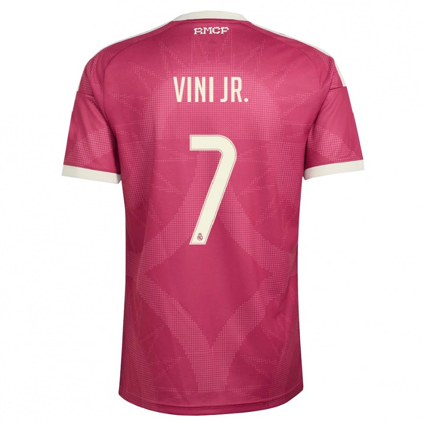 Danxen Women Vinicius Junior #7 Pale Violet Red White Third Jersey 2026/27 T-Shirt