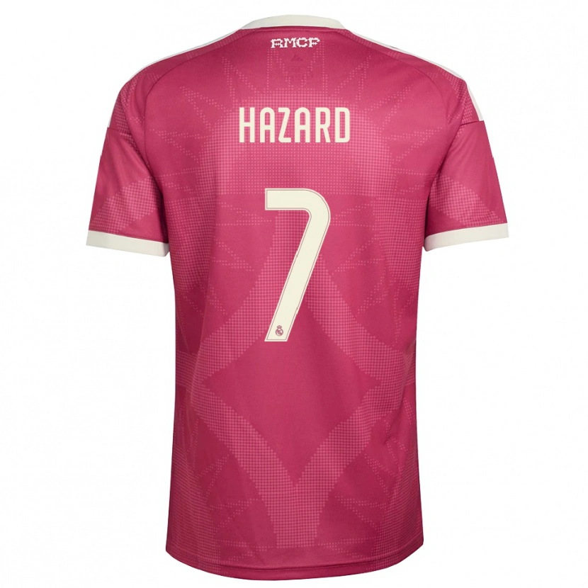 Danxen Women Eden Hazard #7 Pale Violet Red White Third Jersey 2026/27 T-Shirt
