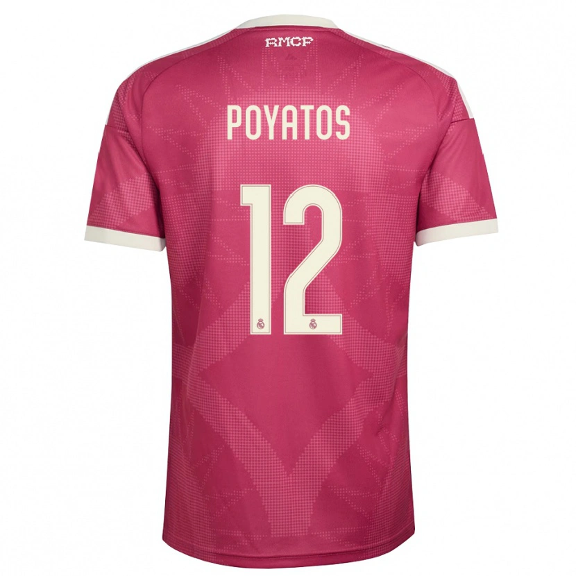 Danxen Women Marco Poyatos #12 Pale Violet Red White Third Jersey 2026/27 T-Shirt