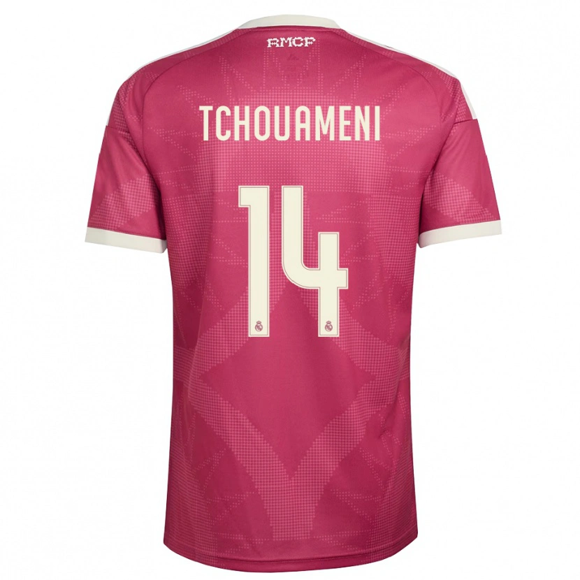 Danxen Women Aurélien Tchouaméni #14 Pale Violet Red White Third Jersey 2026/27 T-Shirt