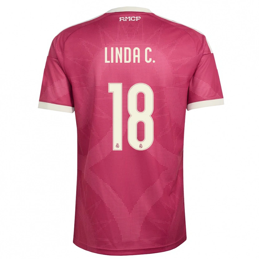 Danxen Women Linda Caicedo #18 Pale Violet Red White Third Jersey 2026/27 T-Shirt