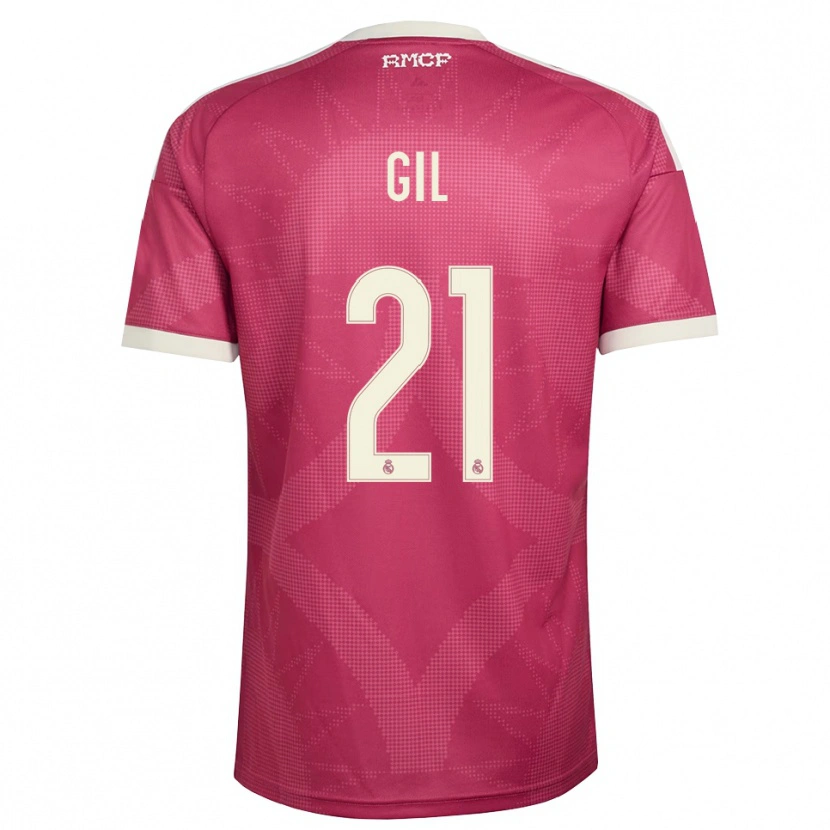 Danxen Women Iker Gil #21 Pale Violet Red White Third Jersey 2026/27 T-Shirt