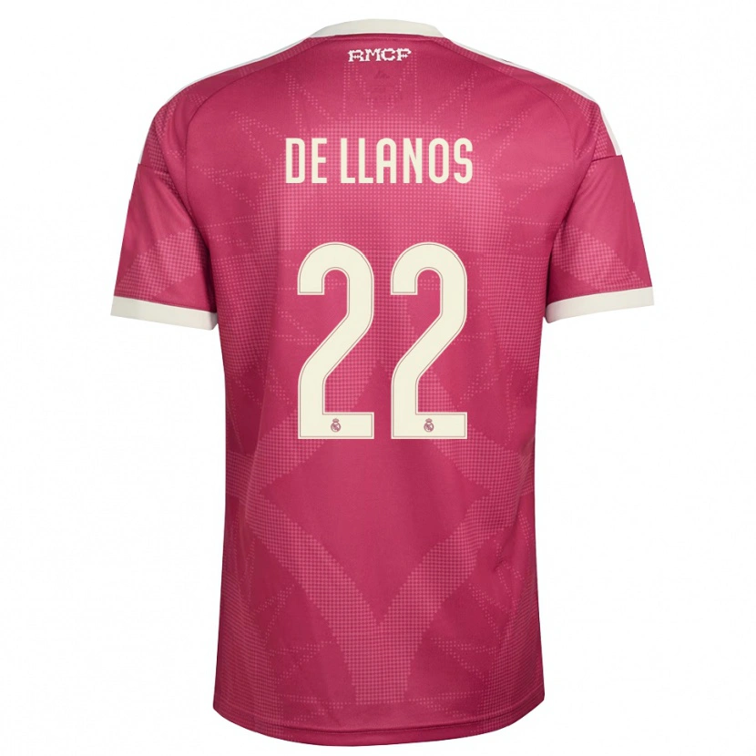 Danxen Women Hugo De Llanos #22 Pale Violet Red White Third Jersey 2026/27 T-Shirt