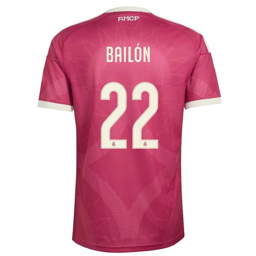 Danxen Women Javi Bailón #22 Pale Violet Red White Third Jersey 2026/27 T-Shirt