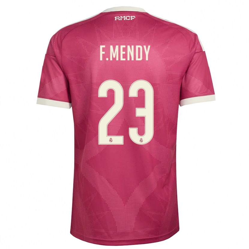 Danxen Women Ferland Mendy #23 Pale Violet Red White Third Jersey 2026/27 T-Shirt