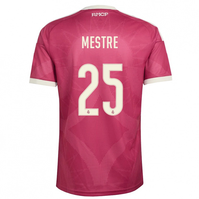 Danxen Women Sergio Mestre #25 Pale Violet Red White Third Jersey 2026/27 T-Shirt