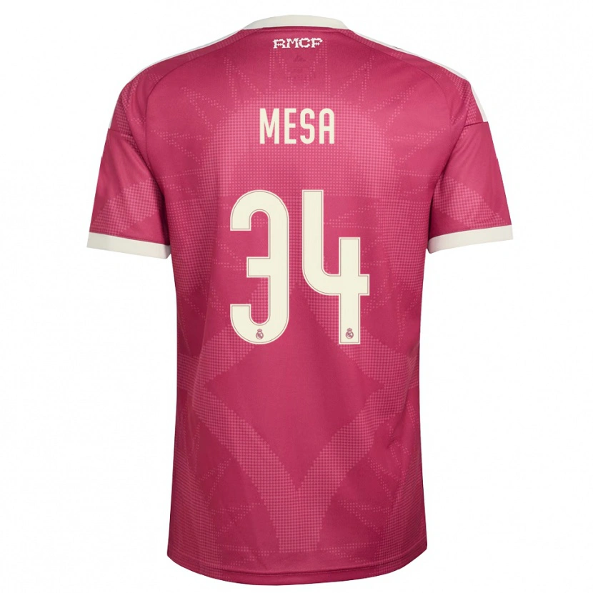 Danxen Women Óscar Mesa #34 Pale Violet Red White Third Jersey 2026/27 T-Shirt