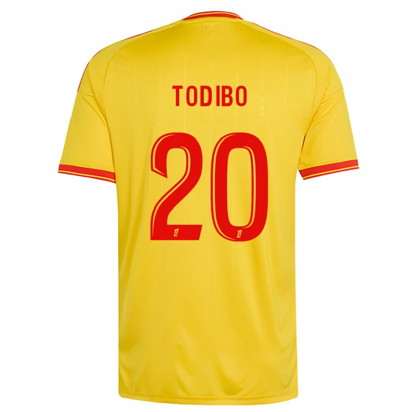 Danxen Kid Jean-Clair Todibo #20 Gold Orange Red Home Jersey 2026/27 T-Shirt