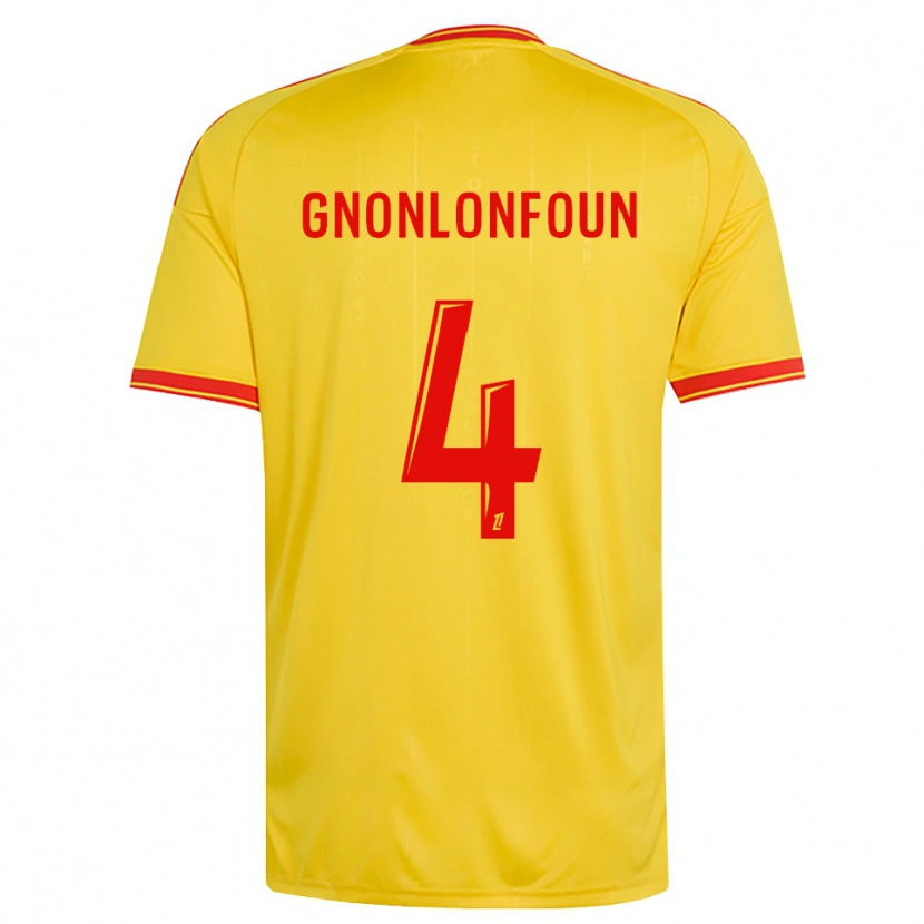 Danxen Kid Madi Gnonlonfoun #4 Gold Orange Red Home Jersey 2026/27 T-Shirt