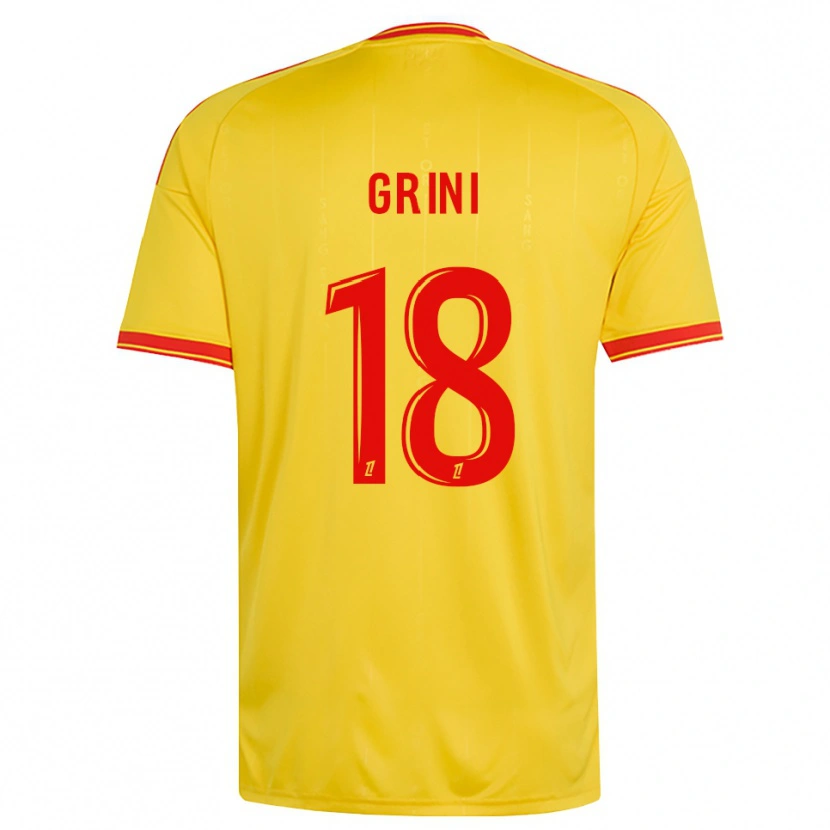 Danxen Kid Ilyes Grini #18 Gold Orange Red Home Jersey 2026/27 T-Shirt