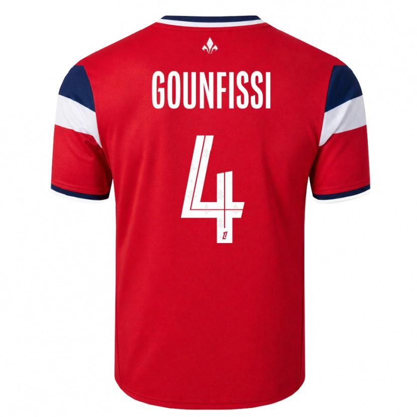 Danxen Kid Mouad Gounfissi #4 Red White Royal Blue Home Jersey 2026/27 T-Shirt