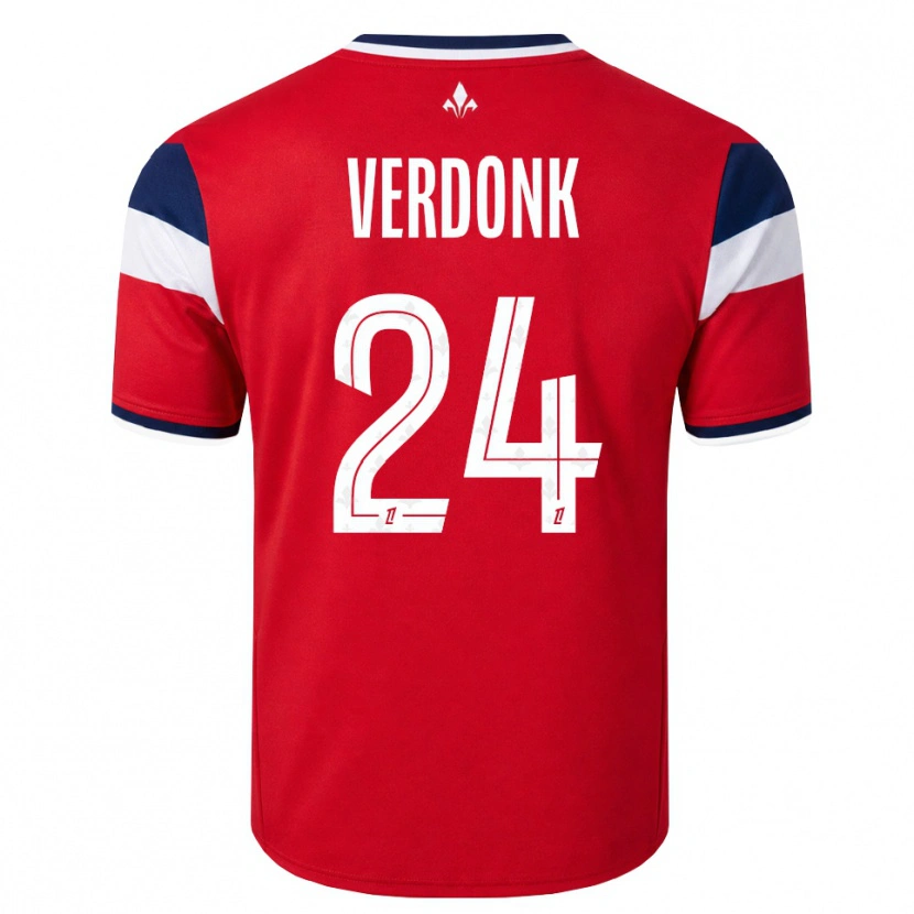 Danxen Kid Calvin Verdonk #24 Red White Royal Blue Home Jersey 2026/27 T-Shirt