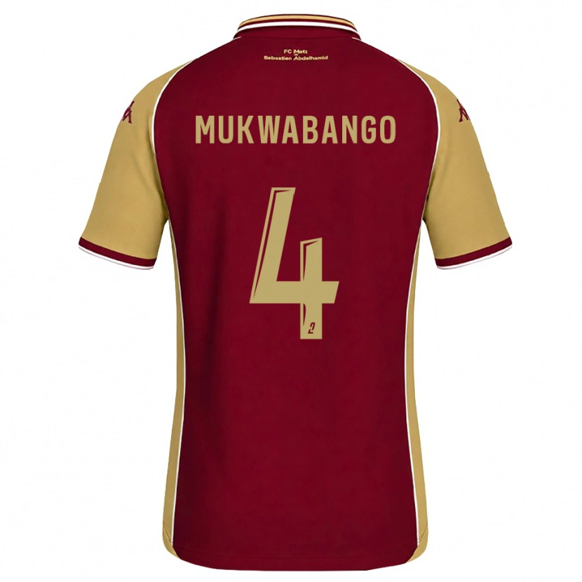 Danxen Kid Bénit Mukwabango #4 Goldenrod Dark Red Home Jersey 2026/27 T-Shirt