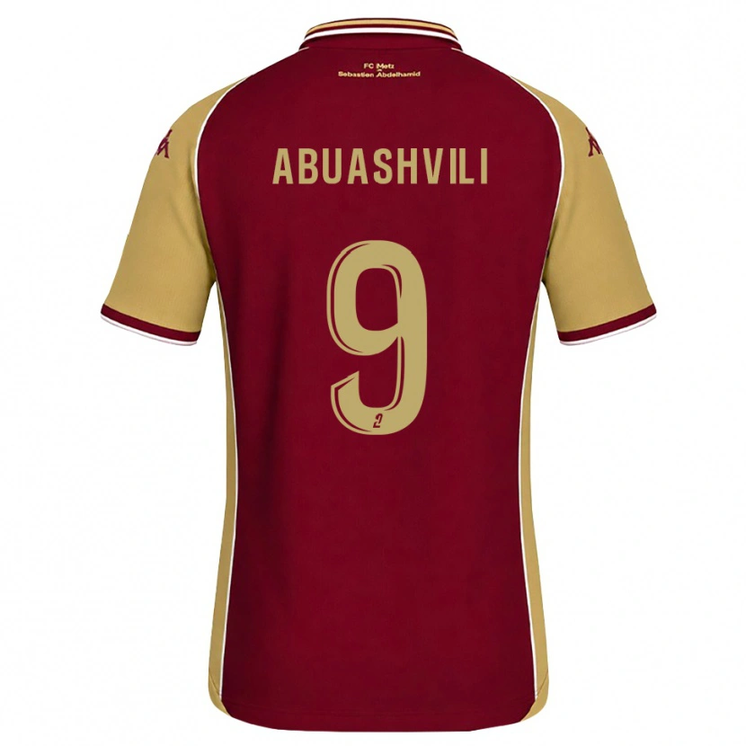 Danxen Kid Giorgi Abuashvili #9 Goldenrod Dark Red Home Jersey 2026/27 T-Shirt