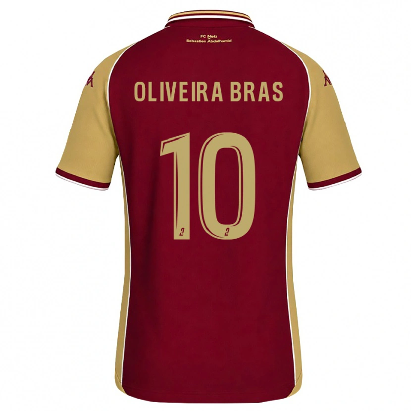 Danxen Kid Luisa Oliveira Bras #10 Goldenrod Dark Red Home Jersey 2026/27 T-Shirt