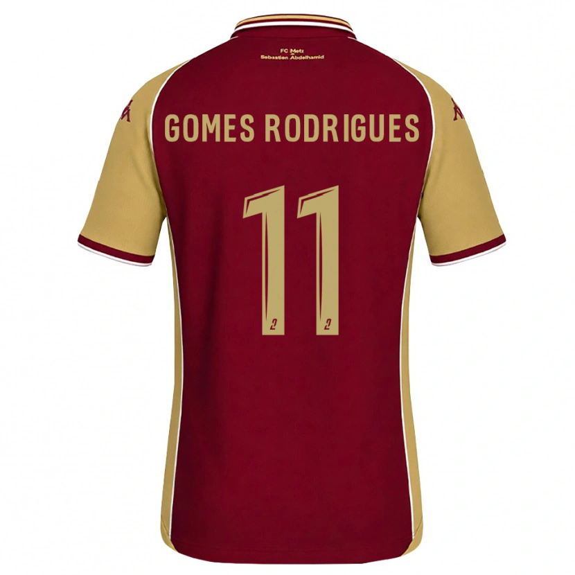 Danxen Kid Jess Gomes Rodrigues #11 Goldenrod Dark Red Home Jersey 2026/27 T-Shirt