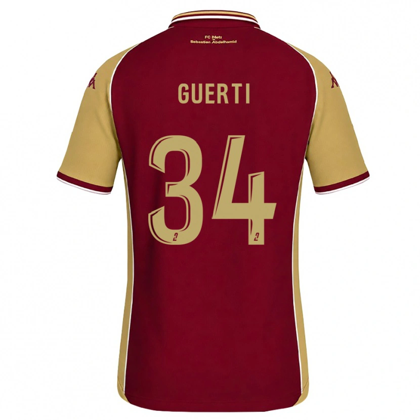 Danxen Kid Ismaël Guerti #34 Goldenrod Dark Red Home Jersey 2026/27 T-Shirt