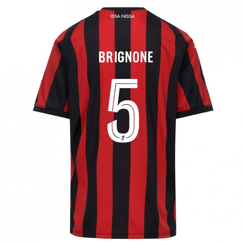Danxen Kid Kenzo Brignone #5 Red Black White Home Jersey 2026/27 T-Shirt