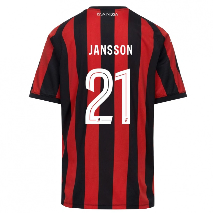 Danxen Kid Isak Jansson #21 Red Black White Home Jersey 2026/27 T-Shirt