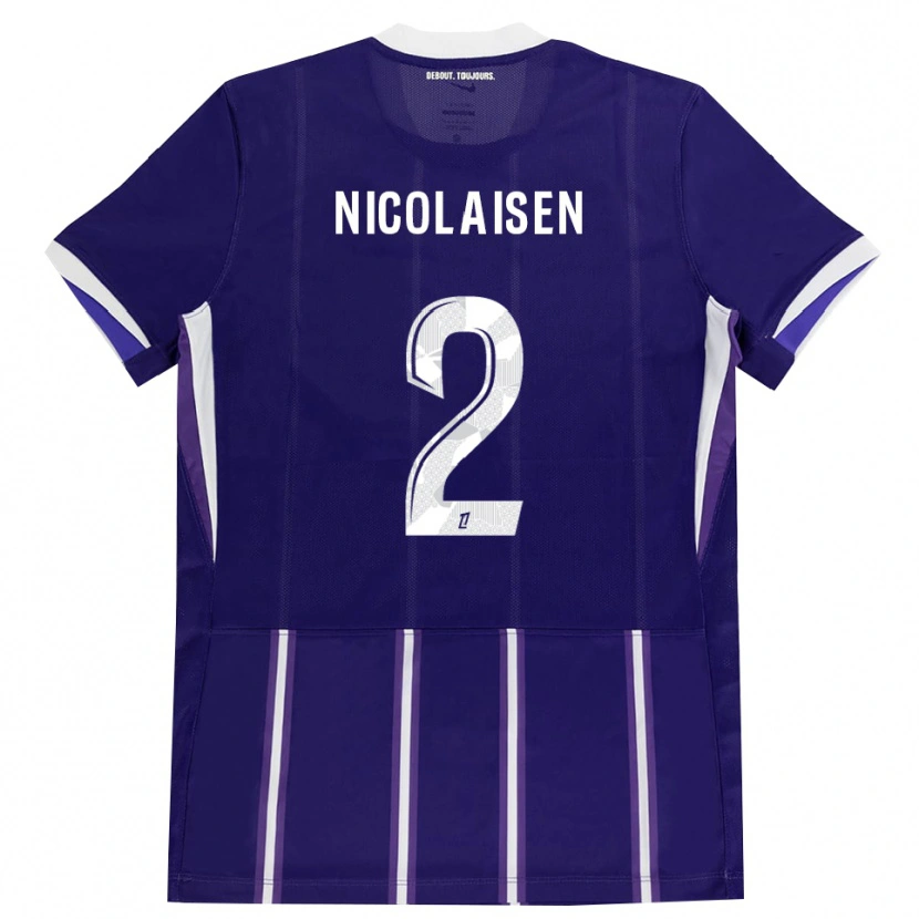 Danxen Kid Rasmus Nicolaisen #2 Purple White Home Jersey 2026/27 T-Shirt