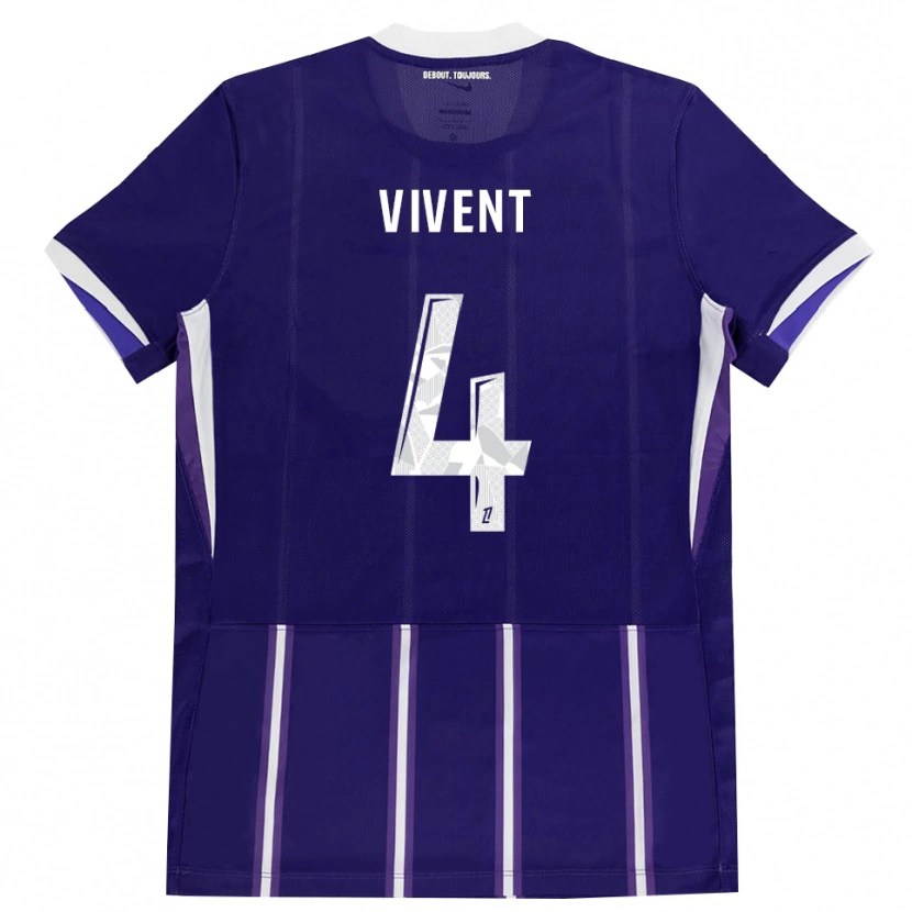 Danxen Kid Sacha Vivent #4 Purple White Home Jersey 2026/27 T-Shirt