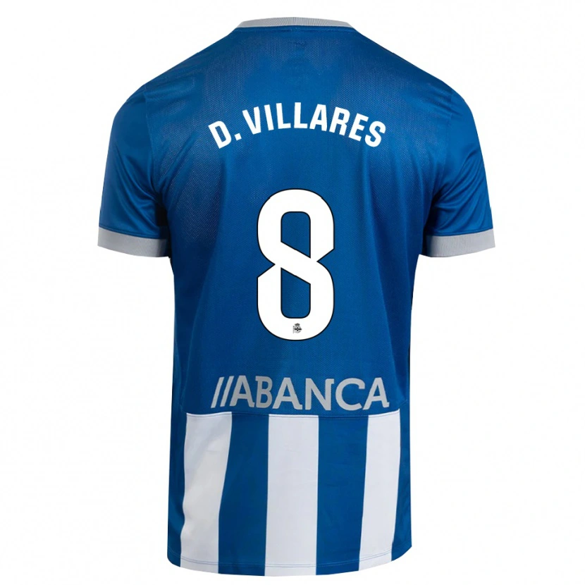 Danxen Kid Diego Villares #8 Blue Gray White Home Jersey 2026/27 T-Shirt