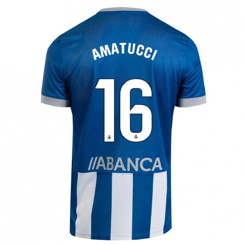 Danxen Kid Lorenzo Amatucci #16 Blue Gray White Home Jersey 2026/27 T-Shirt