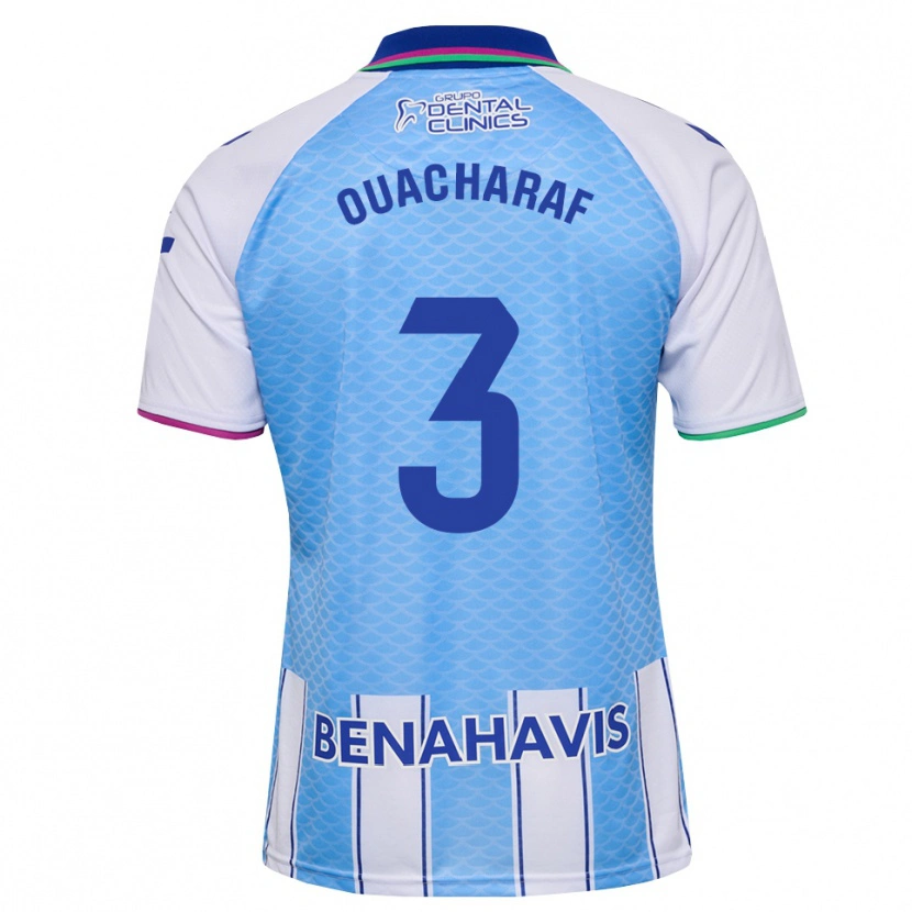 Danxen Kid Bilal Ouacharaf #3 Deep Sky Blue White Home Jersey 2026/27 T-Shirt