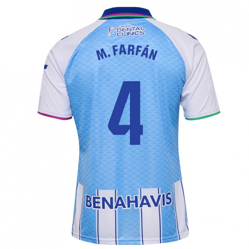 Danxen Kid María Farfán #4 Deep Sky Blue White Home Jersey 2026/27 T-Shirt